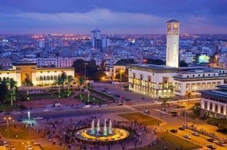 Панорама ночного города. Касабланка, Мар
