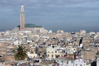 Марокканский город и порт Касабланка нах