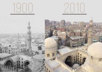 Каир в 1900 и 2010 годах.