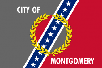 Флаг города Монтгомери, Алабама, США.