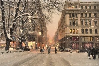 Зима в Хельсинки.