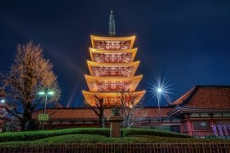 Храм Асакура, Токио, Япония.