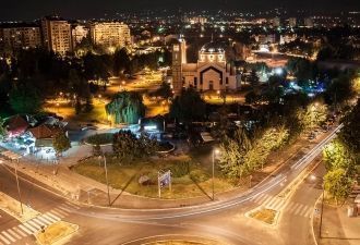 Ночной город Ниш