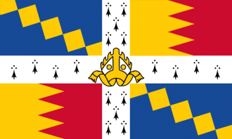 Флаг города Бирмингем, Великобритания.