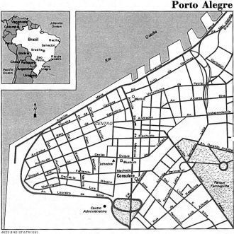 Историческая карта центра города Порту-А