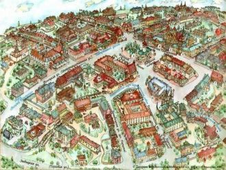Историческая Карта Верхнего города в Мин