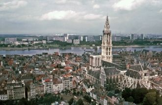 Антверпен - вид с высоты.