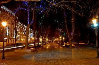 Одесса. Ночной город. Приморский бульвар