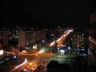 Город Херсон ночью.