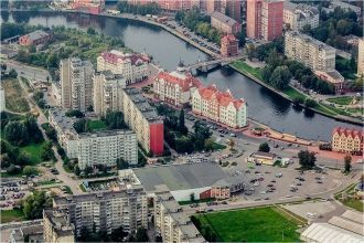 Фото Калининграда с геликоптера.