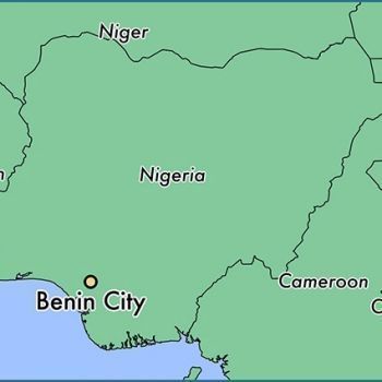 Бенин-Сити на карте Нигерии.