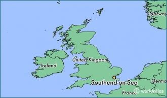Саутенд-он-Си на карте Великобритании.