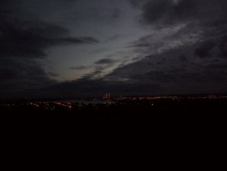 Ночной город Заинск. Общий вид.
