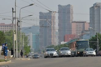 Оживлённые улицы Пхеньяна.