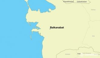 Балканабад на карте Туркменистана.