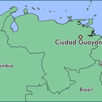 Сьюдад-Гуаяна на карте Венесуэлы.