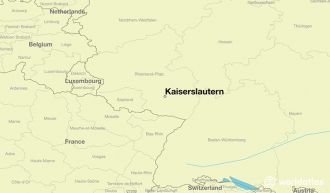 Кайзерслаутерн на карте Германии.