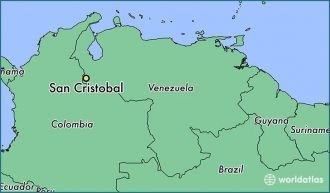 Сан-Кристобаль на карте Венесуэлы.