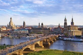 Вид на город Дрезден.