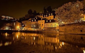 Ночной город, Люксембург.