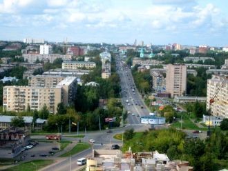 Вид на город Ижевск.