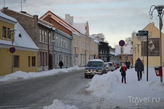 Зимняя улица Хаапсалу.
