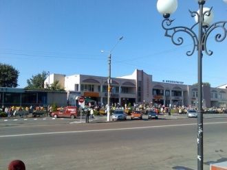 На улице города Борисполь.