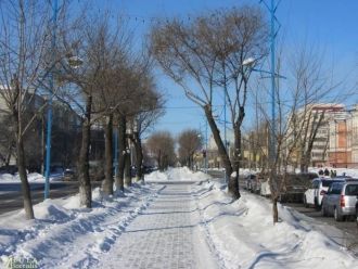 Улица Горького в городе Благовещенск.