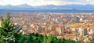 Город Урмия с высоты птичьего полета.