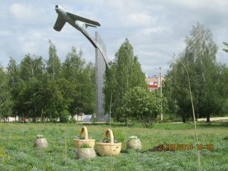 Памятник самолету.