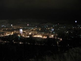Вид на город Аша с Липовой горы.