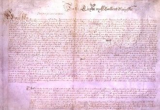 Английский король Карл I созвал парламент и принял «Петицию о праве»