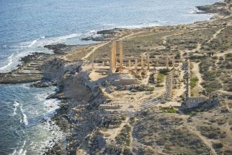 Руины Храма Исиды в Сабрате на побережье