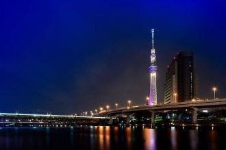Башня «Небесное дерево Токио» использует