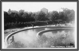Фото парка Гризинкальнс 1934 года.