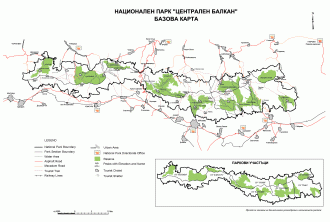 Карта национального парка Центральный Ба