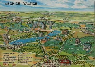 Карта культурного ландшафта Леднице-Валь