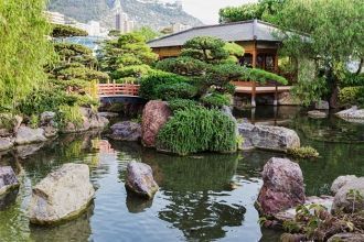 Японский сад - стилизованная копия приро