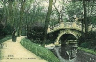 Парк Монсо. Старое фото. 1900 год.