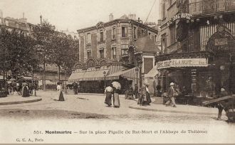 Вид на площадь Пигаль, 1900 год.
