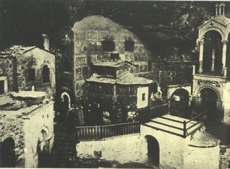 Монастырь Панагия Сумела на старинной фо