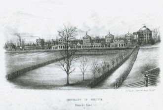 Виргинский университет, вид с востока, 1