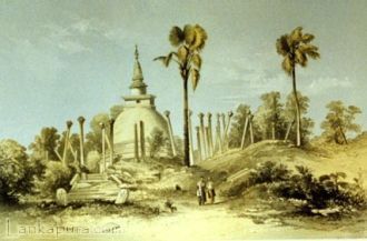 Дагоба Тхупарама. Исторический рисунок.
