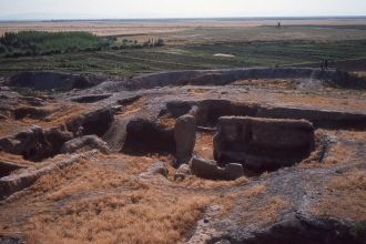 Фотография первых раскопок в Чатал-Хююк.