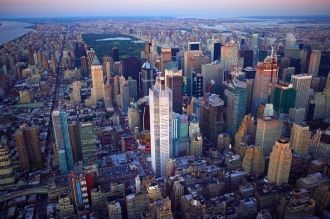 Нью-Йорк-Таймс-билдинг вид с высоты птич