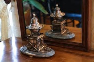 Серебряная чернильница в виде колокола 
