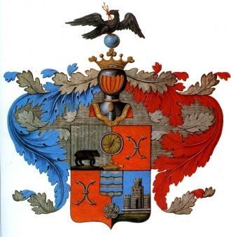 Фамильный герб рода Римских-Корсаковых.
