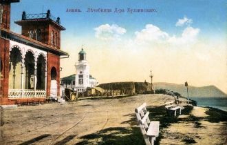 Вид на старый маяк Анапы, дореволюционна