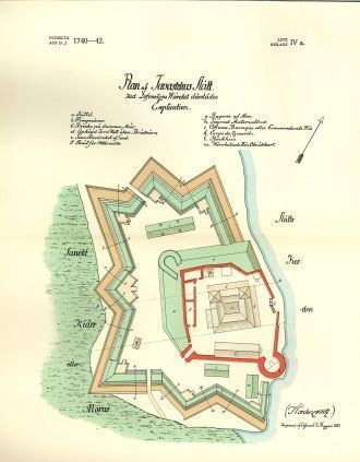 Крепость Хяме. Схема 1740 года.