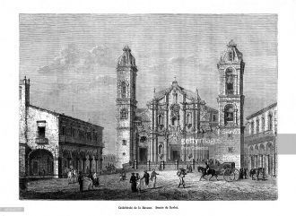 Кафедральный собор Гаваны, рисунок, XIX 